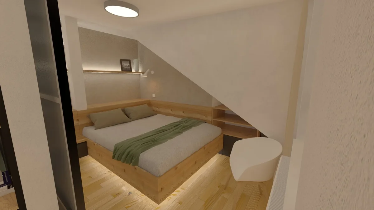 Dispozice apartmánu 2+kk