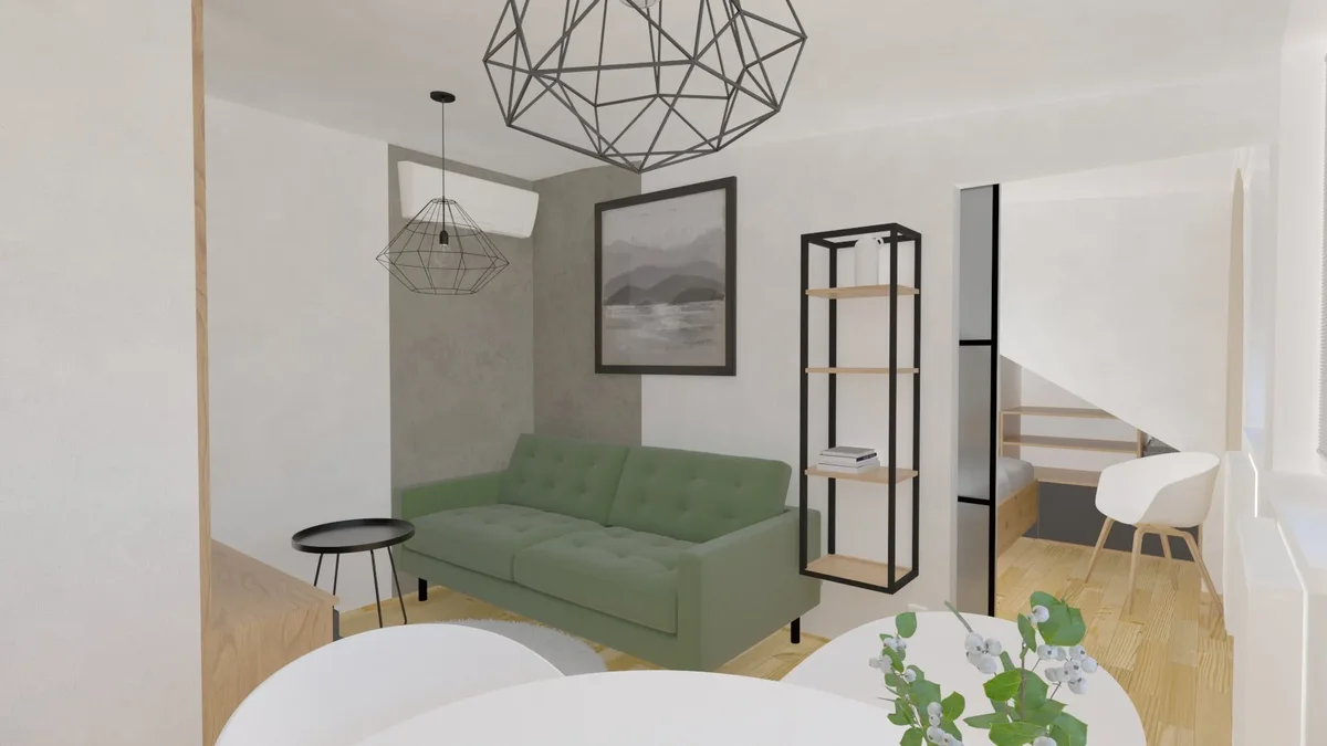 Dispozice apartmánu 2+kk