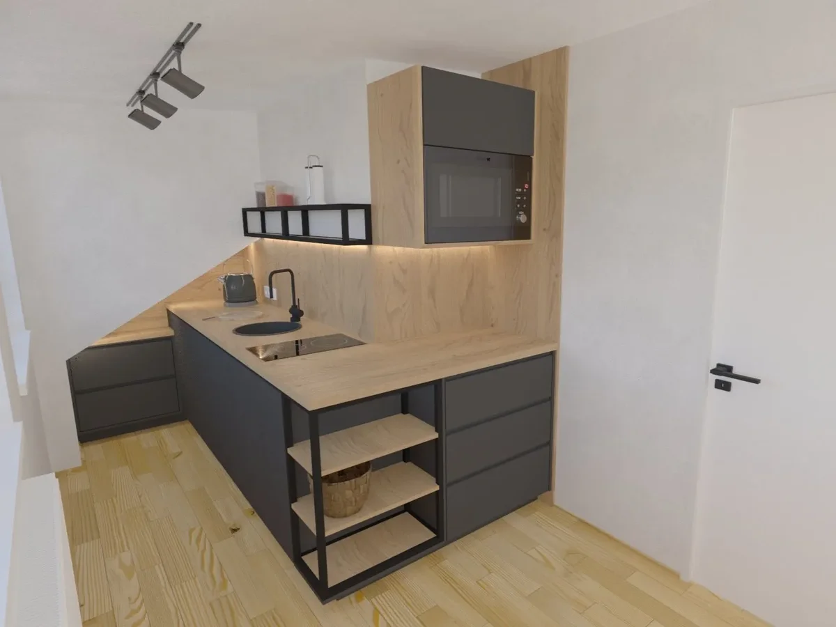 Dispozice apartmánu 2+kk